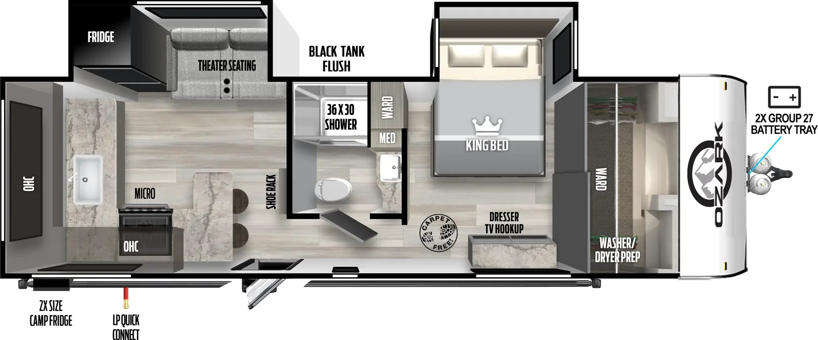 Ozark 2670RK Floorplan